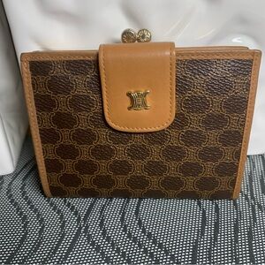 Pre Owned Celine Brown and Tan Women's Wallet